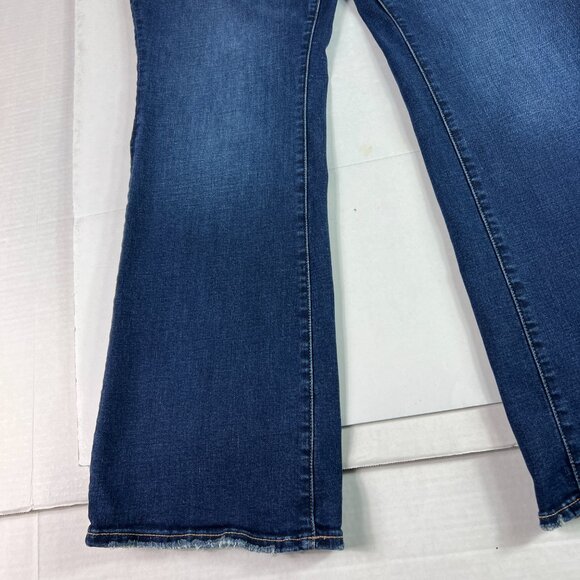 American Eagle Jeans Womens 37x30* High Rise Skinny Kick Boot Blue Denim Tag 18R - Picture 5 of 16